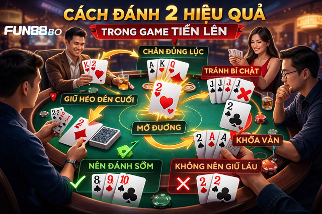Cách đánh 2 an toàn trong bài tiến lên