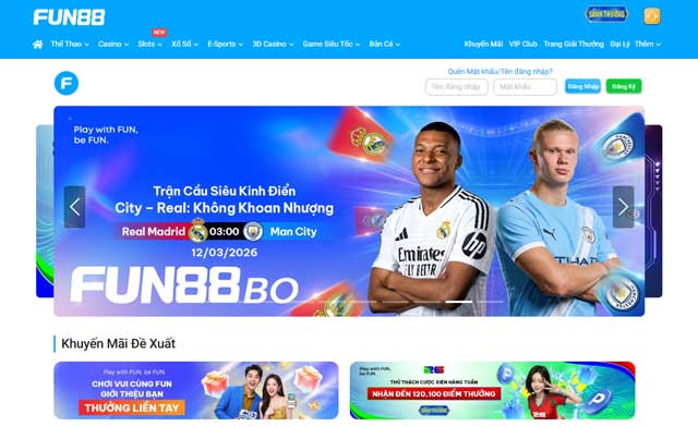 FUN88 BO - Đại lý chính thức nhà cái FUN88